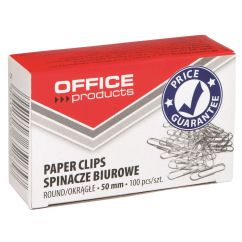 Agrafe metalice 50mm OFFICE Products, rotunjite, 100 buc/cutie