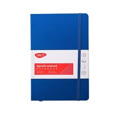 Agenda notebook A5, 80 file, albastru, DACO