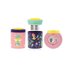 Ascutitoare plastic dubla cu container Fairy Tale MILAN
