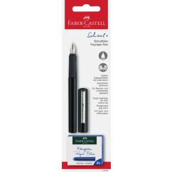 Blister stilou scolar carbon + 6 cartuse FABER-CASTELL