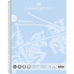 Caiet spira A4 80 file 90 gr aritmetica coperta carton Bleu Sky FABER-CASTELL