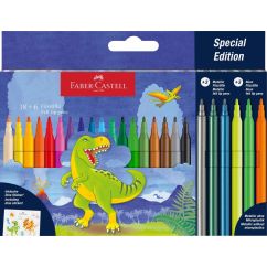 Carioca 18+6 culori Dinozauri FABER-CASTELL