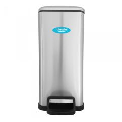 Cos gunoi soft close, inox satinat, cu pedala, LIMPIO, 10l