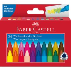 Creioane cerate triunghiulare 24 culori FABER-CASTELL