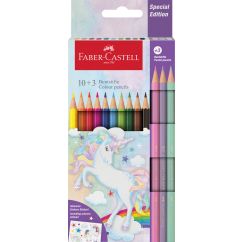 Creioane Colorate 10+3 culori Unicorni FABER-CASTELL