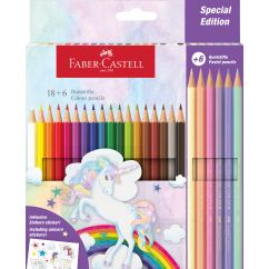 Creioane Colorate 18+6 culori Unicorni FABER-CASTELL