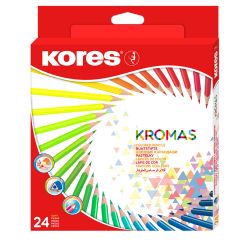 Creioane Colorate 24 culori triunghiulare ECO KORES