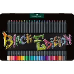 Creioane Colorate 36 culori Black edition cutie metal FABER-CASTELL