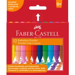 Creioane Colorate plastic 12 culori Grip FABER-CASTELL