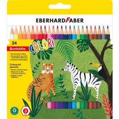 Creioane Colorate plastic 24 culori EBERHARD FABER