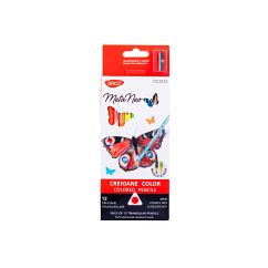 Creion color 12 culori neon si metalice DACO