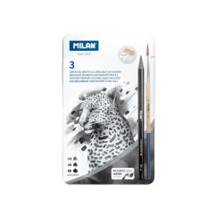 Creion grafit solubil cutie metalica MILAN