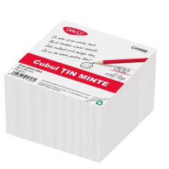 Cub hartie alb 9x9cm 500coli DACO