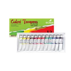 Culori tempera 12 culori 6 ml ECADA