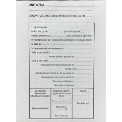 Decont de cheltuieli inregistrate color