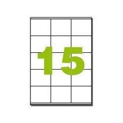 Etichete autoadezive Q-CONNECT 15/A4, 70 X 50.8 mm, albe, pretaiate, 100 coli/top