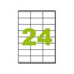 Etichete autoadezive Q-CONNECT 24/A4, 70 x 36 mm, albe, pretaiate, 100 coli/top