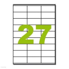 Etichete autoadezive Q-CONNECT 27/A4, 70 x 32 mm, albe, pretaiate, 100 coli/top