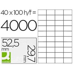 Etichete autoadezive Q-CONNECT 40/A4, 52.5 x 29.7 mm, albe, pretaiate, 100 coli/top