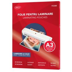 Folie laminare A3 80 microni 100/top DACO