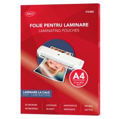 Folie laminare A4 80 microni 100/top DACO