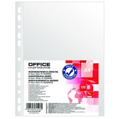 Folie protectie pentru documente A4, 50 microni, 100/set, Office Products - transparenta