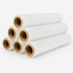 Folie stretch manuala, KOOBIC, 17 μ, 1.5 kg, tub 300 gr, transparenta, bax 6 role