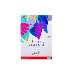 Hartie glasata autocolanta 24x34 cm 10 culori DACO