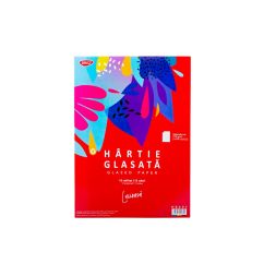 Hartie glasata lucioasa 24x34 cm 12 culori DACO
