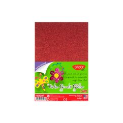 Hartie gumata glitter autoadeziva 10 coli DACO