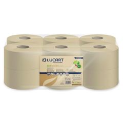 Hartie igienica mini jumbo 2 straturi, 160m, Econatural 19J, LUCART, 12role/bax