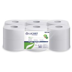 Hartie igienica mini jumbo alba 2 straturi, 120m, ECO 19J, LUCART, 12role/bax