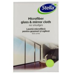 Lavete microfibra pentru geamuri, oglinzi si alte obiecte din sticla 40x30cm, STELLA, 1 buc/set