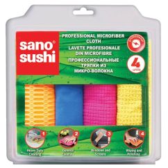 Lavete microfibra profesionale, SANO SUSHI, 4buc/set