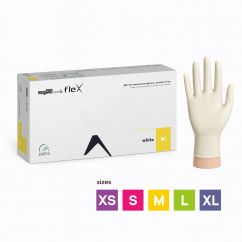 Manusi nitril albe easyCARE Flex, ZARYS, 100buc/cutie