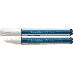 Marker cu vopsea 1-3mm Schneider 270 - alb