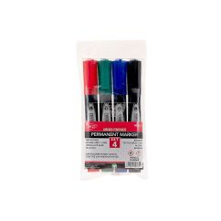 Set 4 marker permanent varf rotund 3mm DACO