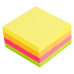 Notite adezive 75x75 4 culori, neon, 400 file, Shine A