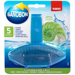 Odorizant solid pentru vasul toaletei Apple, SANO Bon Blue, 55gr