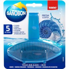 Odorizant solid pentru vasul toaletei, Fresh, SANO Bon Blue, 55gr