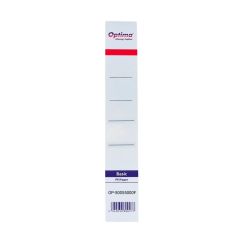 Etichete albe pentru biblioraft 55mm , 10/set, Optima