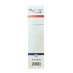 Etichete albe pentru biblioraft 75mm , 10/set, Optima