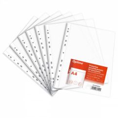 Folie protectie pentru documente A4, 40 microni, 100/set, Optima cristal