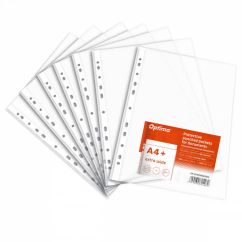 Folie protectie pentru documente A4, 60 microni, 100/set, Optima Extra Wide - cristal
