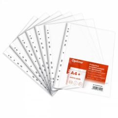 Folie protectie pentru documente A4, 60 microni, 100/set, Optima Extra Wide - transparent