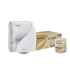 Pachet dispenser autocut + consumabil Lucart