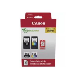 Pachet cartuse cerneala CANON PG-560 CL-561 pentru PIXMA TS5253 TS5350 TS5351 TS5352 Negru + Multicolor