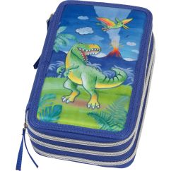 Penar neechipat 3 fermoare Dinozaur FABER-CASTELL