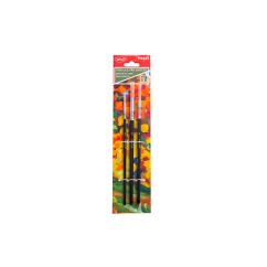 Pensule par sintetic varf rotund set 3 DACO