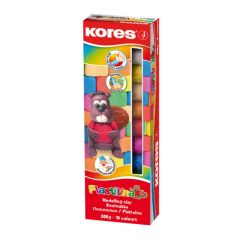 Plastilina 10 culori 200g KORES